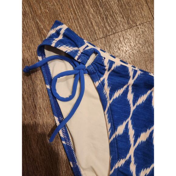 Robin Piccone Medium Aubrey Loop Tie Side Hipster Bikini Bottom Ikat Swim Suit - Picture 2 of 4